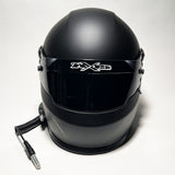 Autograph racing helmet matte black flat black full size nascar helmet