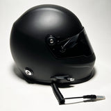 Autograph racing helmet matte black flat black full size nascar helmet