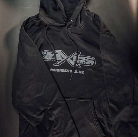Off Axis merch apparel black hoodie helmet painter